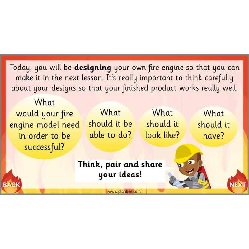 PlanBee How to Make a Fire Engine | KS1 DT lessons by PlanBee