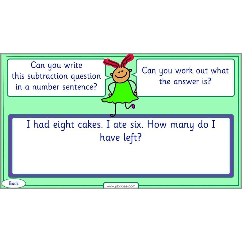 PlanBee Practical Subtraction Year 1 Maths Lesson by PlanBee