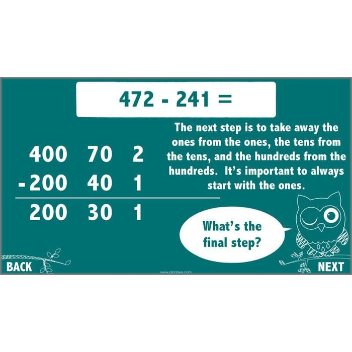 Methods of Subtraction Year 4 Maths Lessons by PlanBee