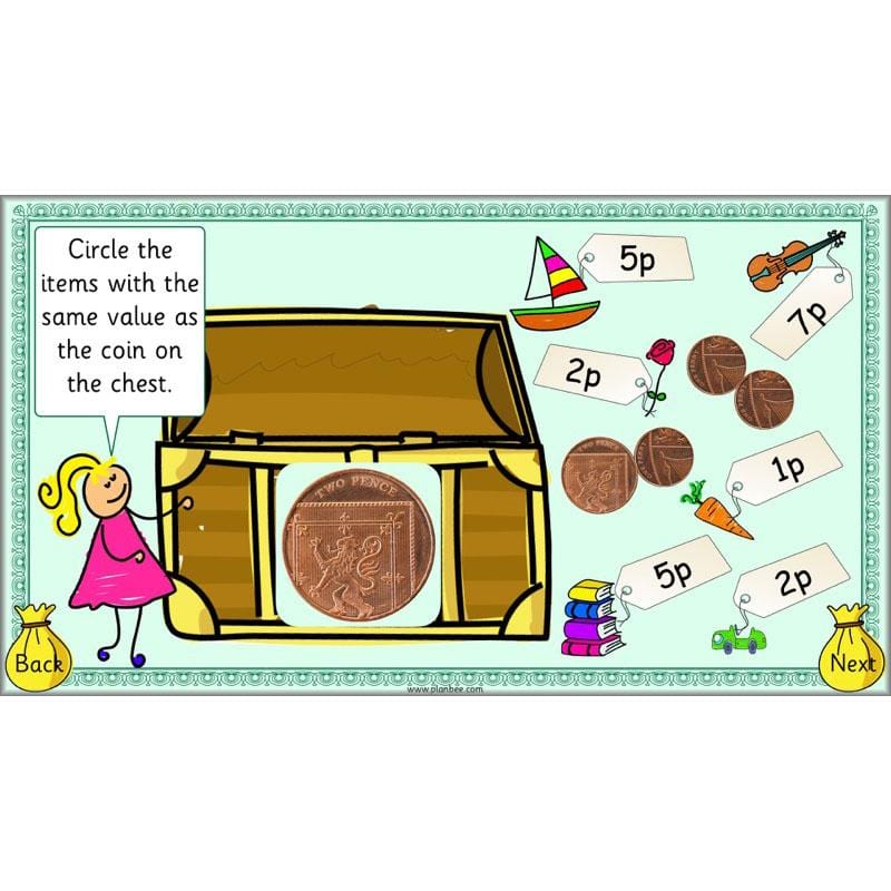 PlanBee Let’s find the value of coins - KS1 fun maths money lesson plans