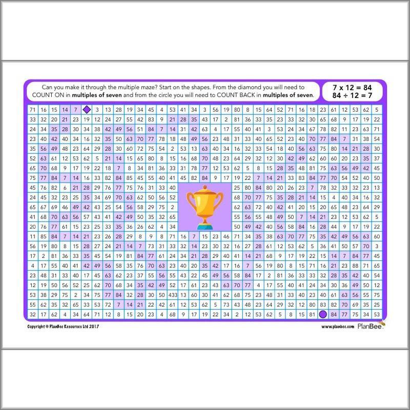 PlanBee KS2 Maths Home Learning Activites for Year 3 & Year 4