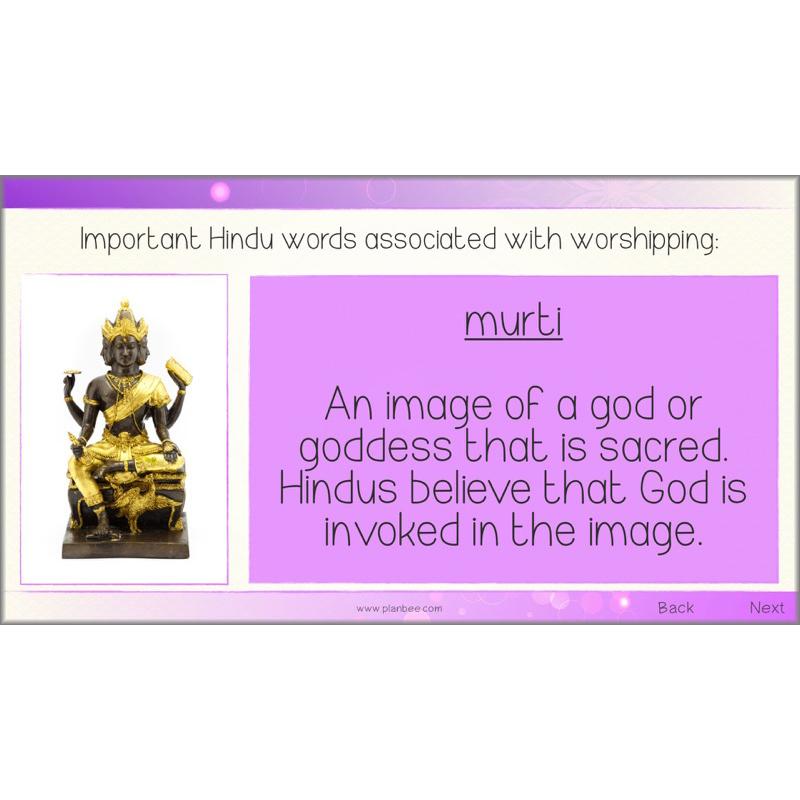 PlanBee Where do Hindus worship? Hindus Home and Mandir KS2 lessons