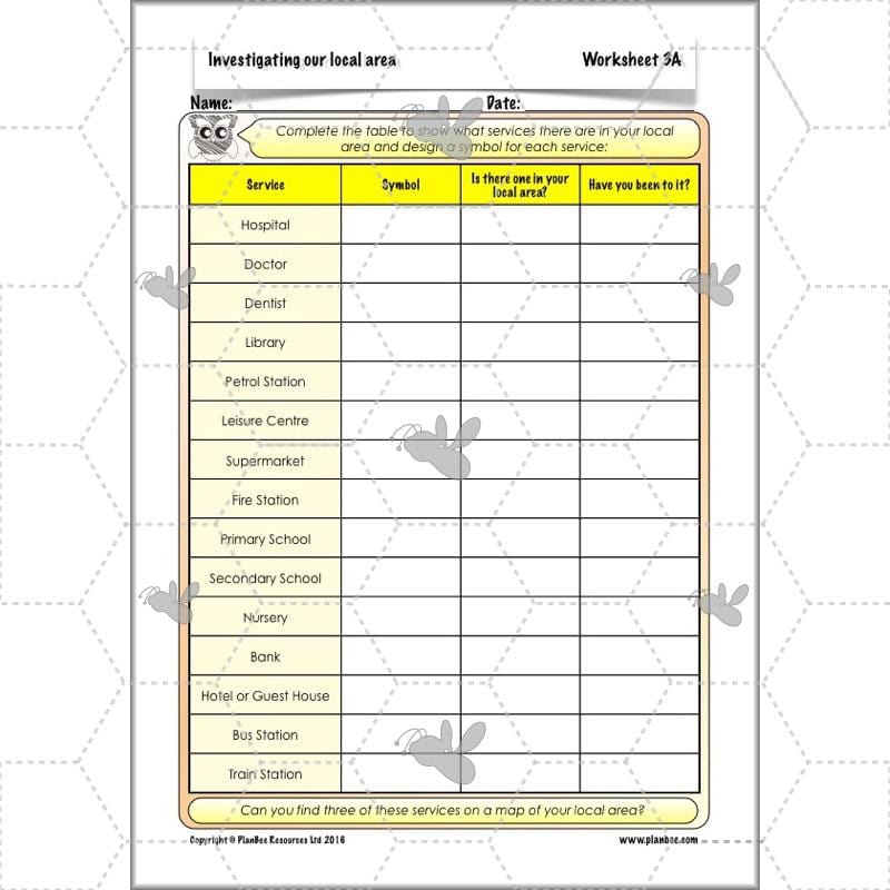 PlanBee Investigating Our Local Area: Year 3 Geography scheme of work