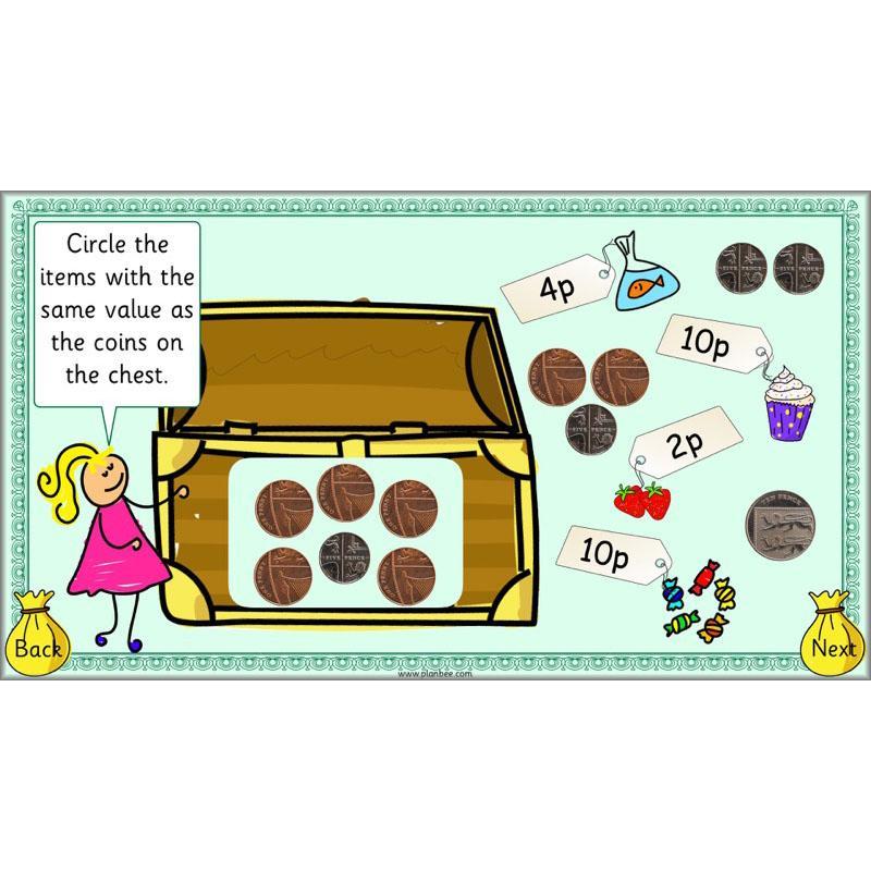 PlanBee Let’s find the value of coins - KS1 fun maths money lesson plans
