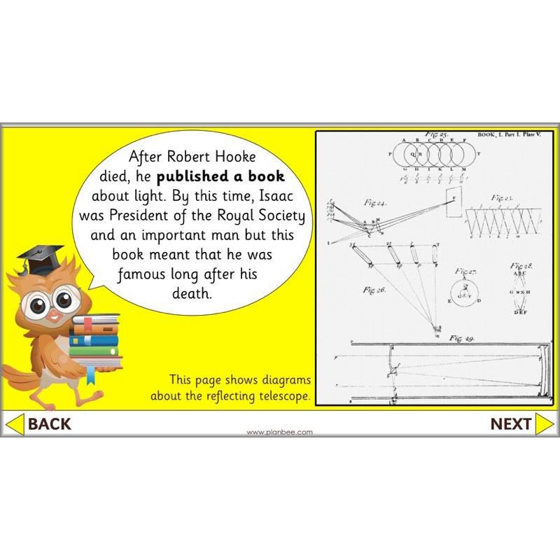 PlanBee Isaac Newton for children – KS1 History lessons
