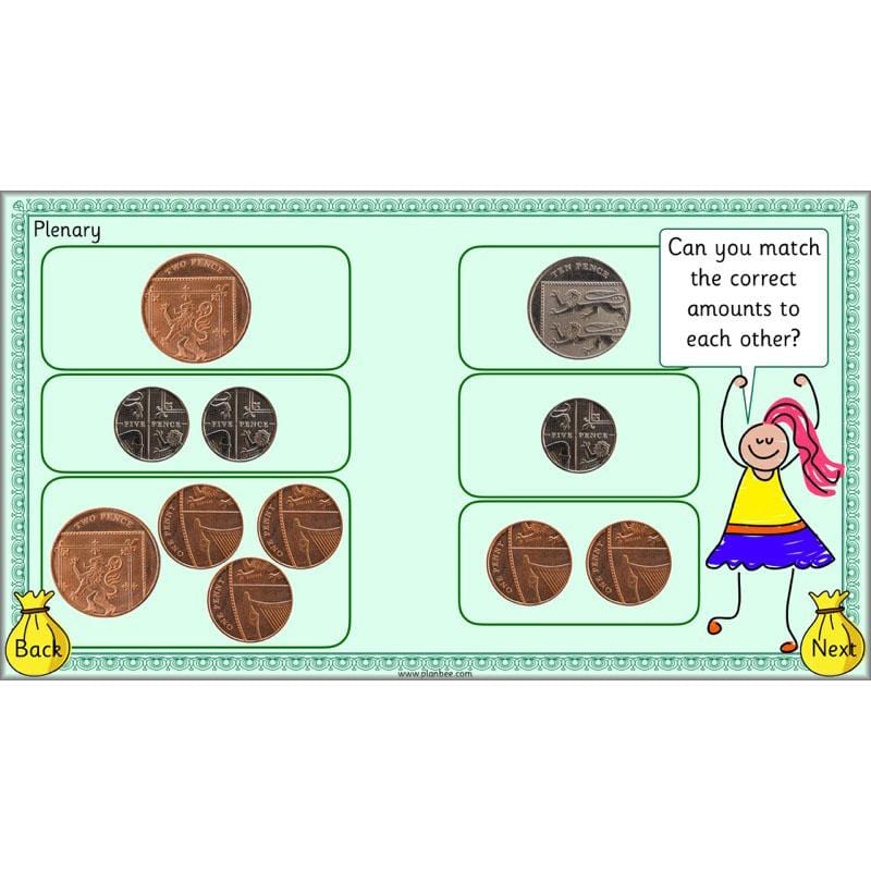 PlanBee Let’s find the value of coins - KS1 fun maths money lesson plans