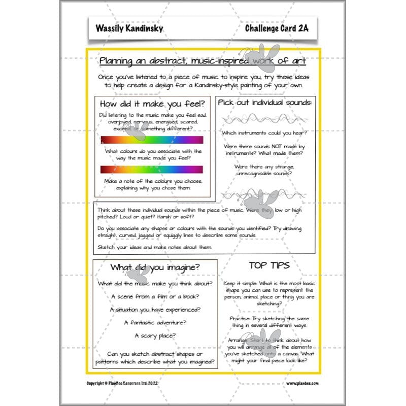 PlanBee Free Wassily Kandinsky for kids art lessons | PlanBee