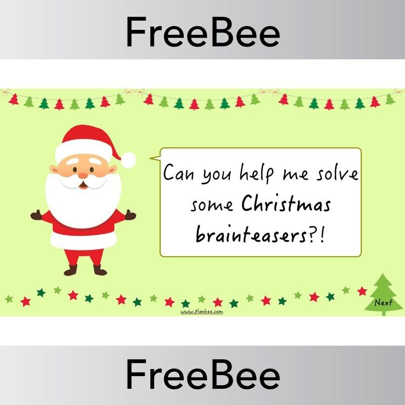 PlanBee Christmas Brain Teasers | A PlanBee Free Resource