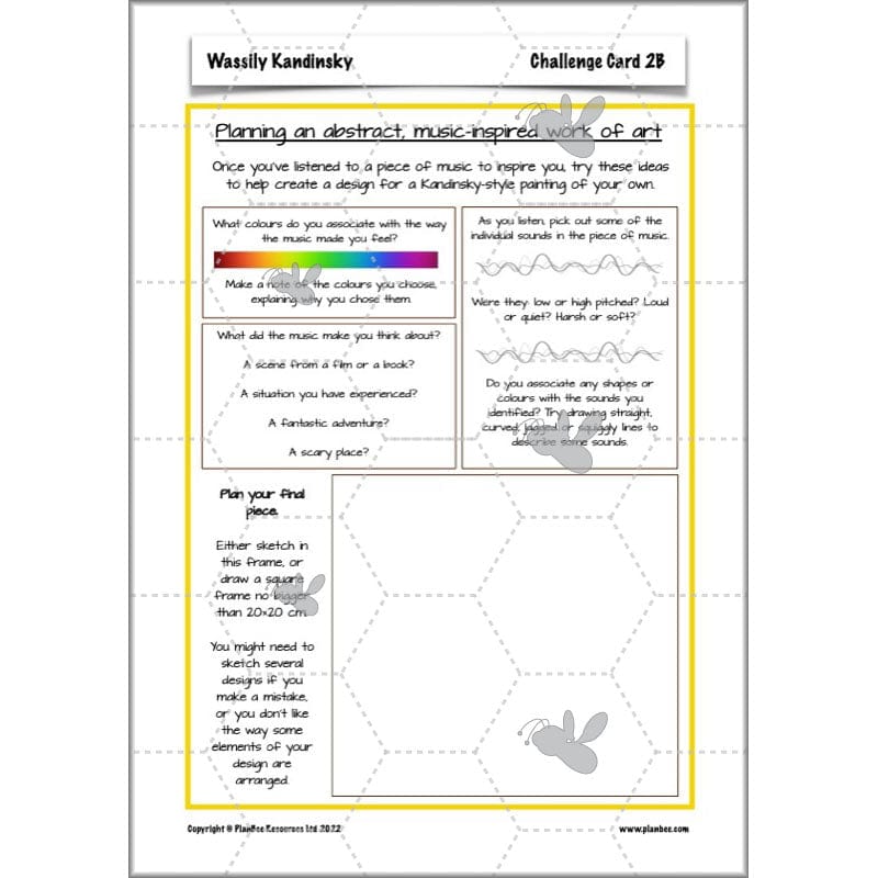 PlanBee Free Wassily Kandinsky for kids art lessons | PlanBee