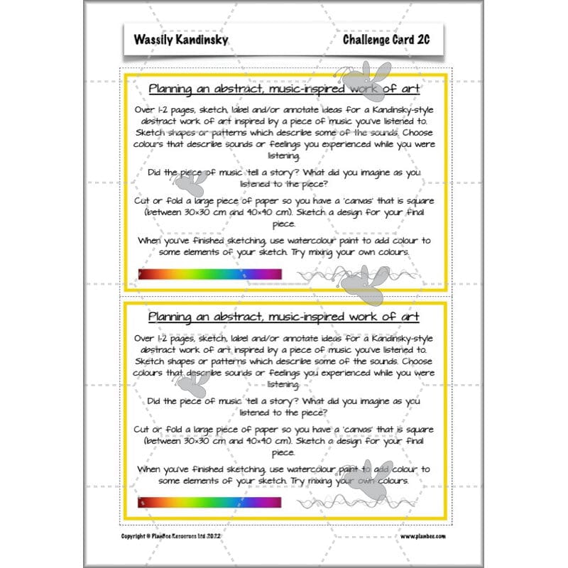 PlanBee Free Wassily Kandinsky for kids art lessons | PlanBee