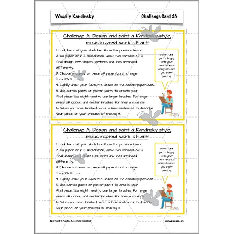 PlanBee Free Wassily Kandinsky for kids art lessons | PlanBee