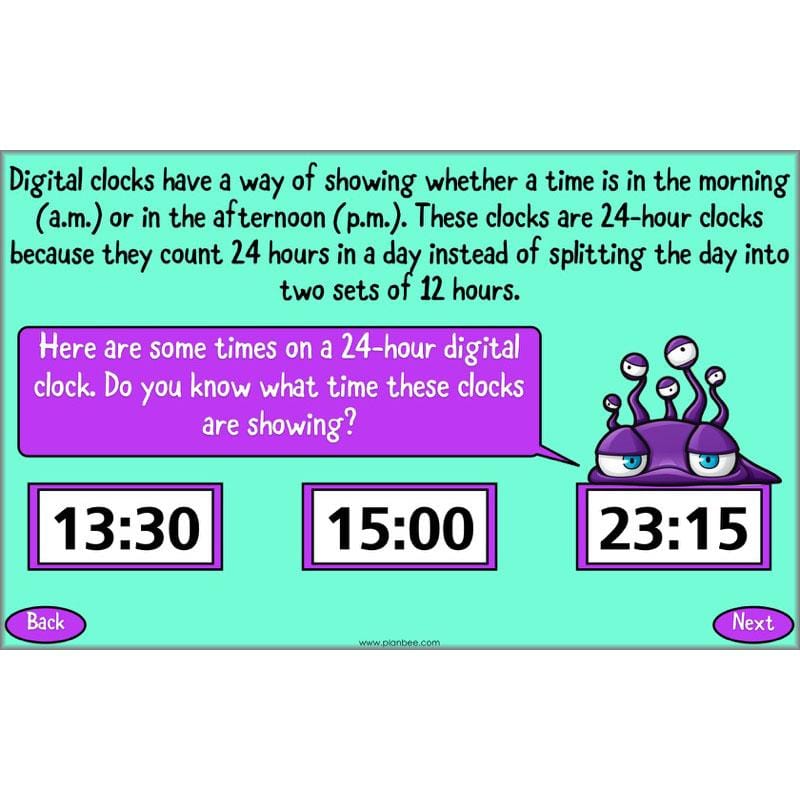 PlanBee Clock Watching | Time Year 3 Maths Lesson Activity Pack