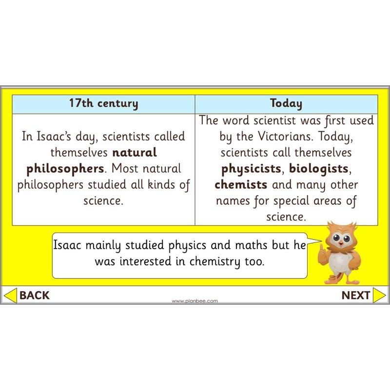PlanBee Isaac Newton for children – KS1 History lessons