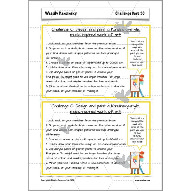 PlanBee Free Wassily Kandinsky for kids art lessons | PlanBee