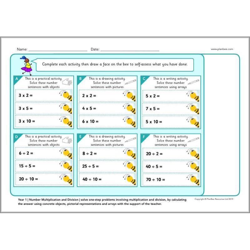PlanBee Year 1 Maths Assessment Pack | Primary Maths Resources