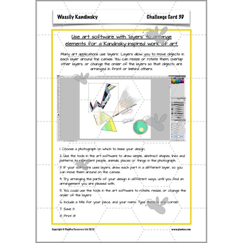PlanBee Free Wassily Kandinsky for kids art lessons | PlanBee