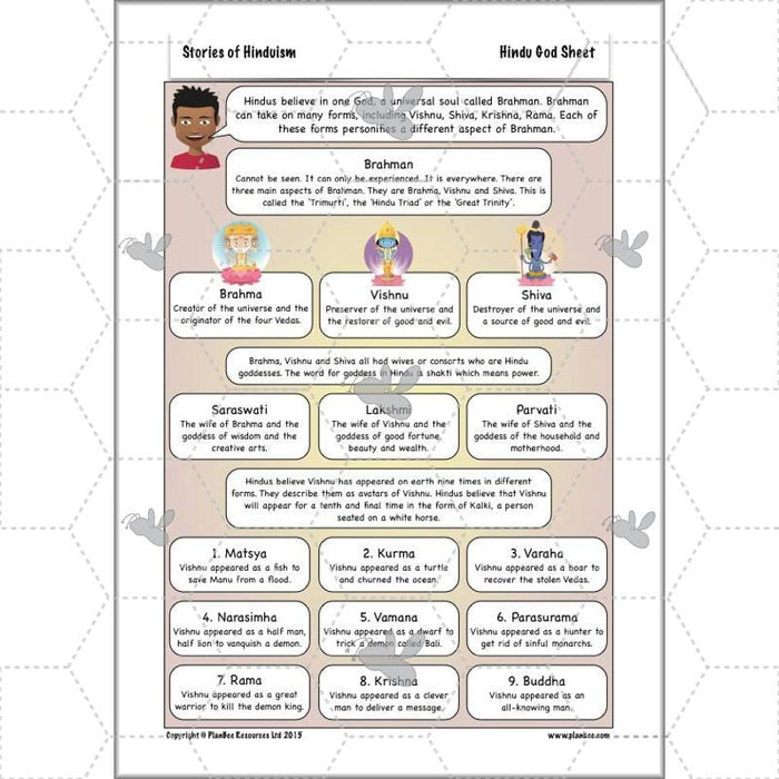 PlanBee Stories of Hinduism for KS2 Primary RE Lesson Pack | PlanBee