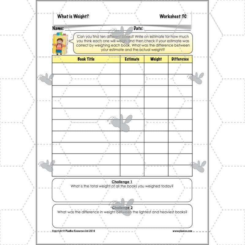 PlanBee What is Weight? Complete Primary Maths Lessons for Year 3