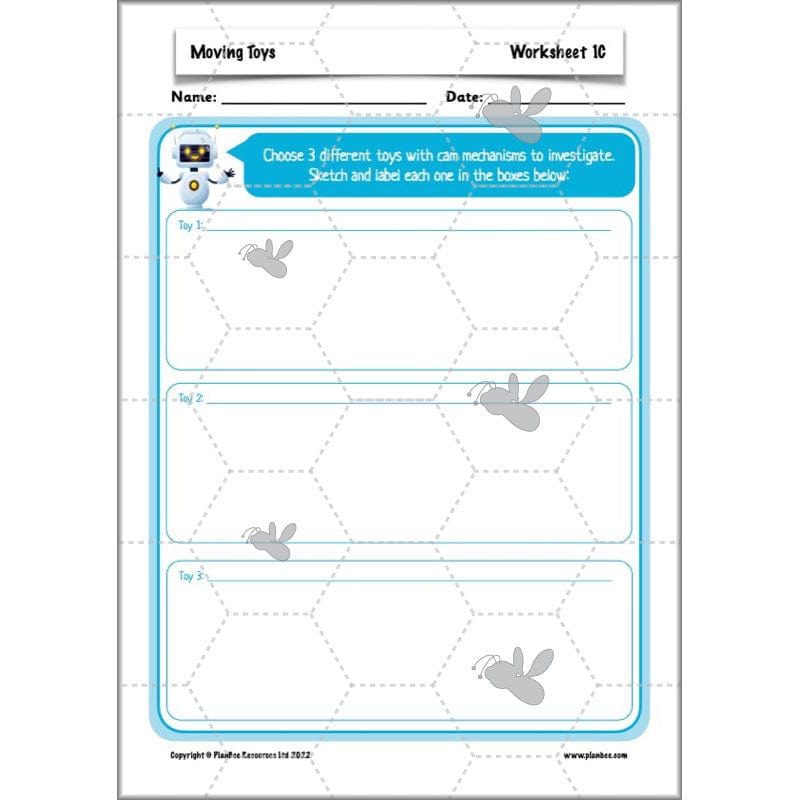 PlanBee Moving Toys KS2 DT Lessons for Year 5 | Cam Mechanisms