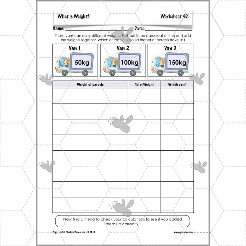 PlanBee What is Weight? Complete Primary Maths Lessons for Year 3