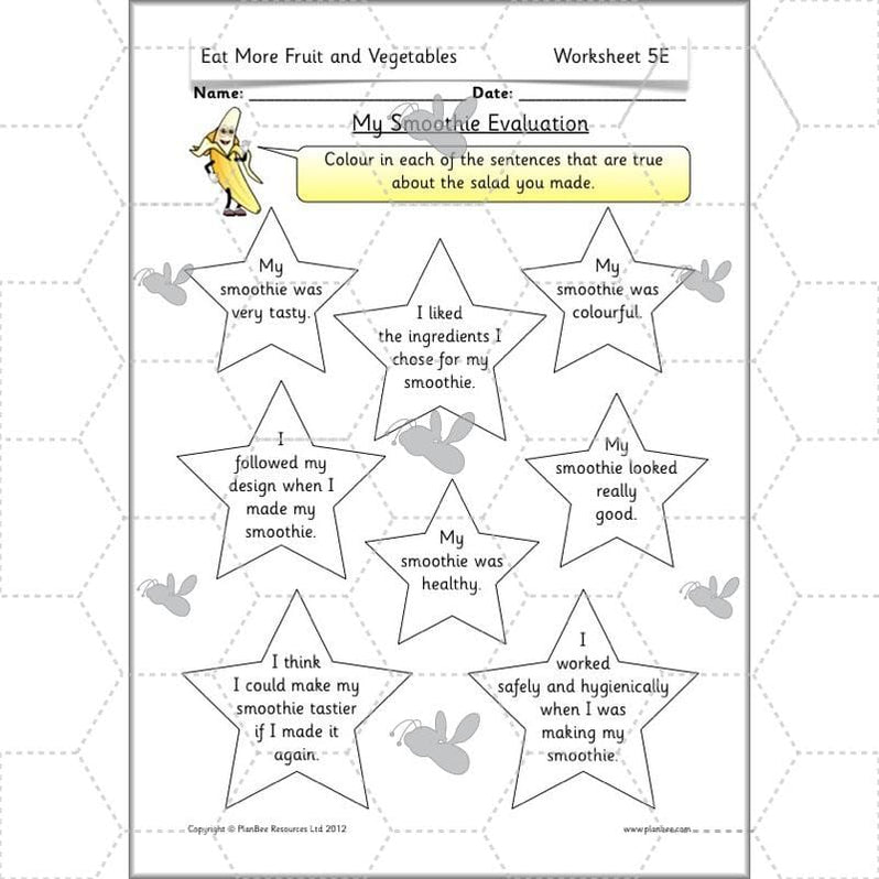 Eat More Fruit and Vegetables KS1 DT scheme of work — PlanBee
