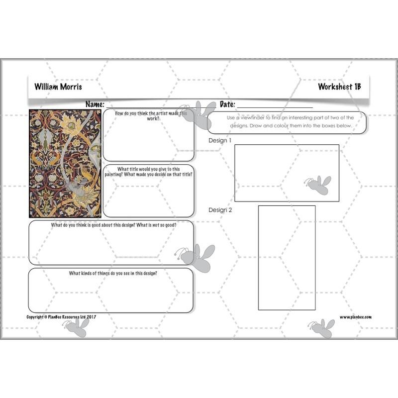 PlanBee William Morris KS2 Art Lesson Plan Packs for Year 3 & Year 4