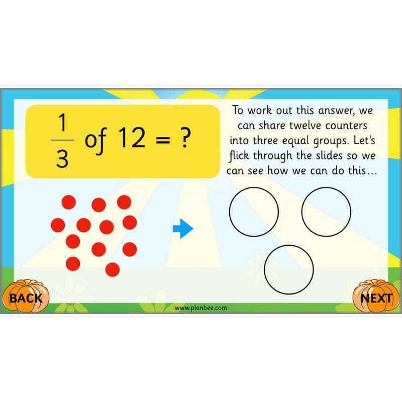 PlanBee Can we find fractions of numbers? Year 2 Fractions Planning