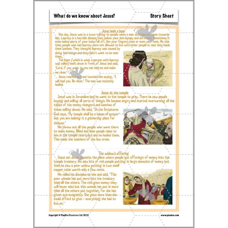 PlanBee What do we know about Jesus? KS2 Year 3 RE Lessons by PlanBee