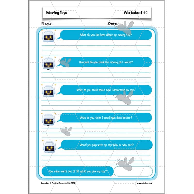 PlanBee Moving Toys KS2 DT Lessons for Year 5 | Cam Mechanisms