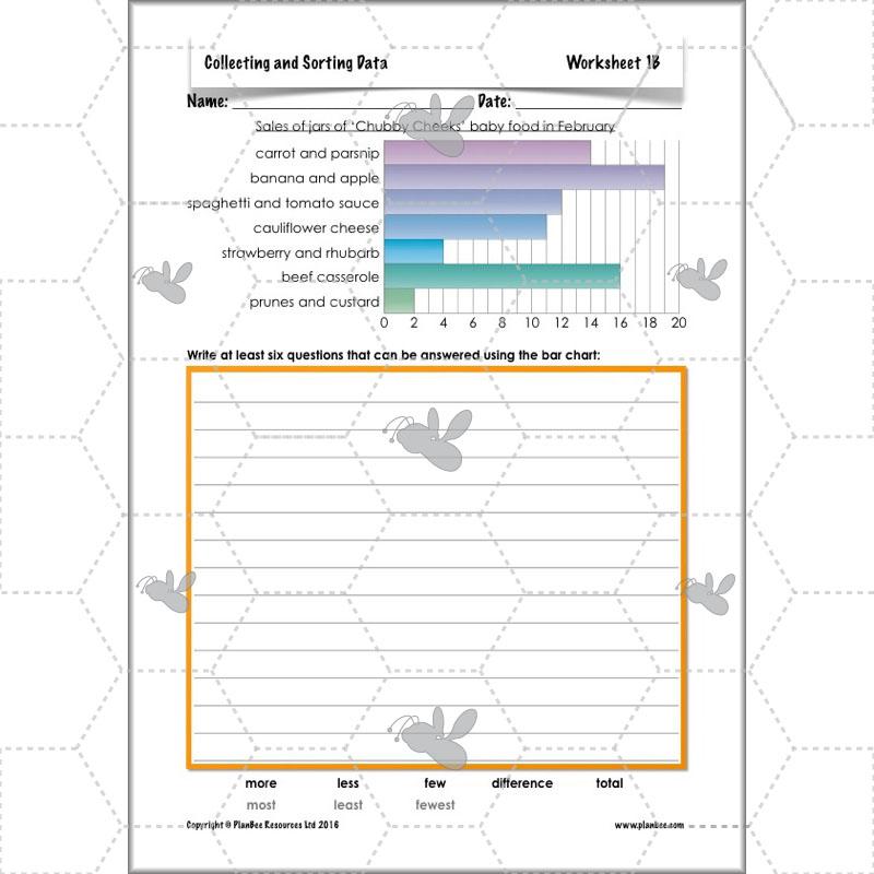 PlanBee Collecting and Sorting Data Year 3 Statistics by PlanBee