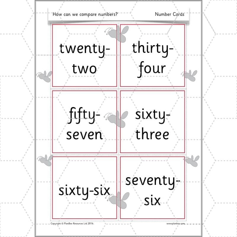 PlanBee How Can We Compare Numbers? Place Value & Number Year 2 Maths Plans
