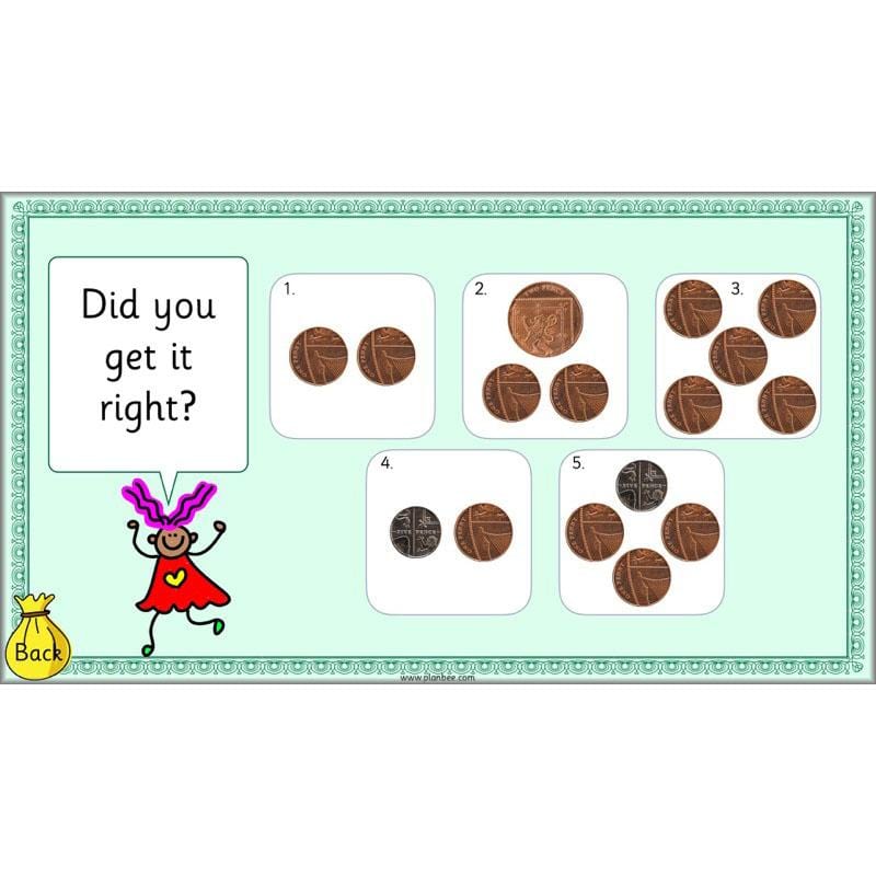 PlanBee Let’s find the value of coins - KS1 fun maths money lesson plans