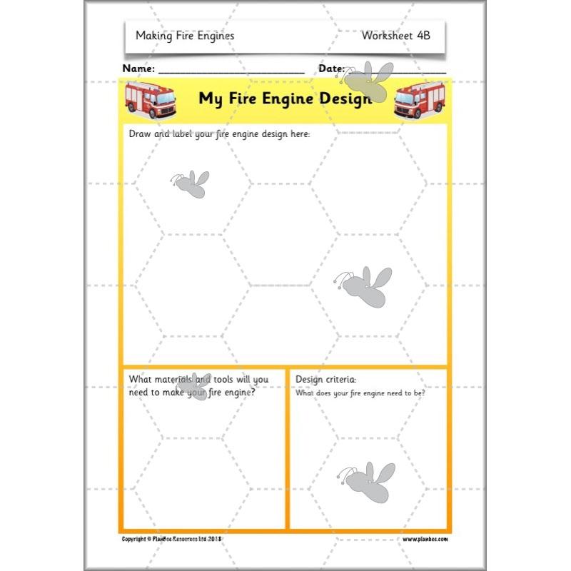 PlanBee How to Make a Fire Engine | KS1 DT lessons by PlanBee