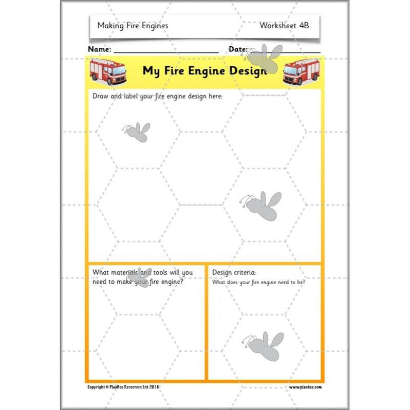 How to Make a Fire Engine | KS1 DT lessons by PlanBee