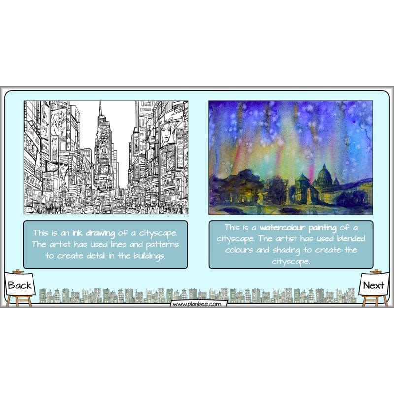PlanBee Cityscapes Art Lessons for KS2 created by PlanBee