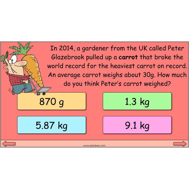 PlanBee Measuring Weight - Measurement: Primary Year 4 Maths Planning KS2