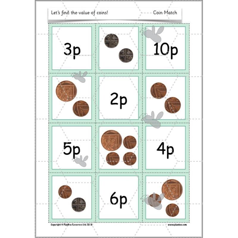 PlanBee Let’s find the value of coins - KS1 fun maths money lesson plans