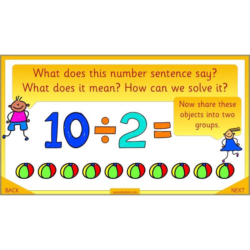 PlanBee Let's share objects equally: Year 1 multiplication and division