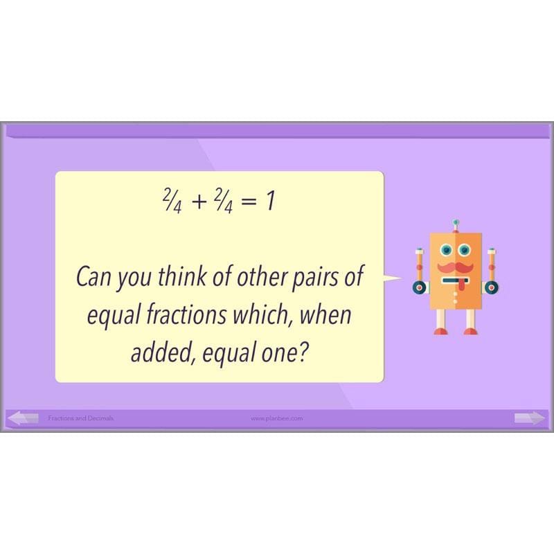 PlanBee Fractions and Decimals: Primary Year 4 Maths Lesson Plans | KS2