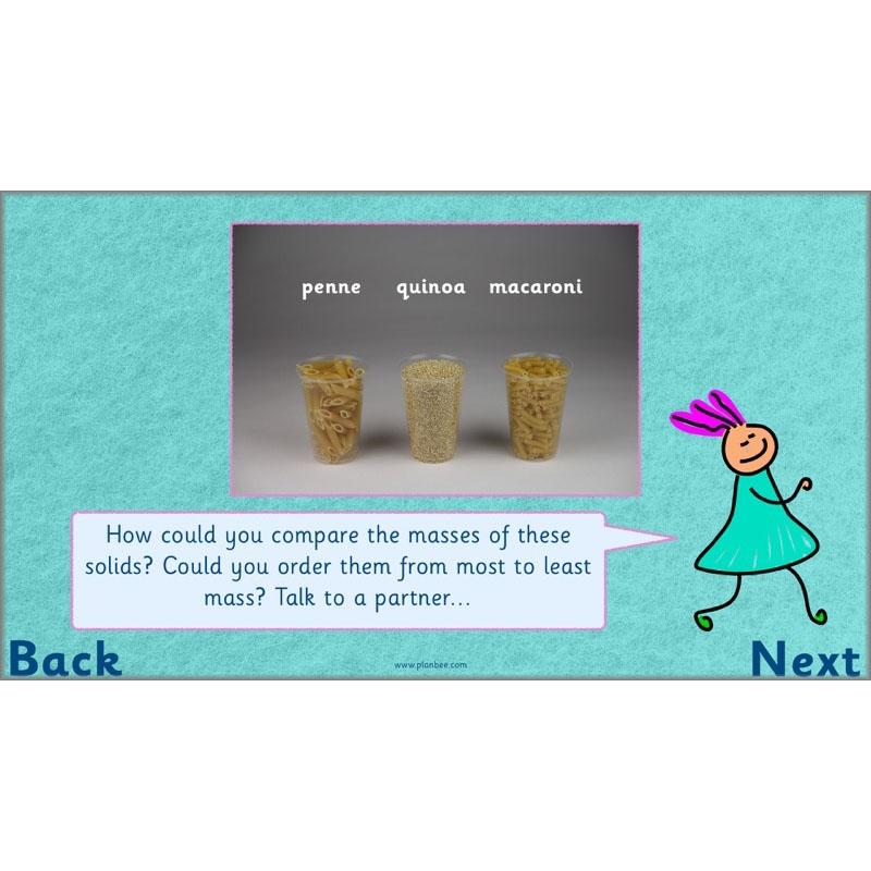 PlanBee Let’s compare mass and capacity - Year 1 Maths planning pack