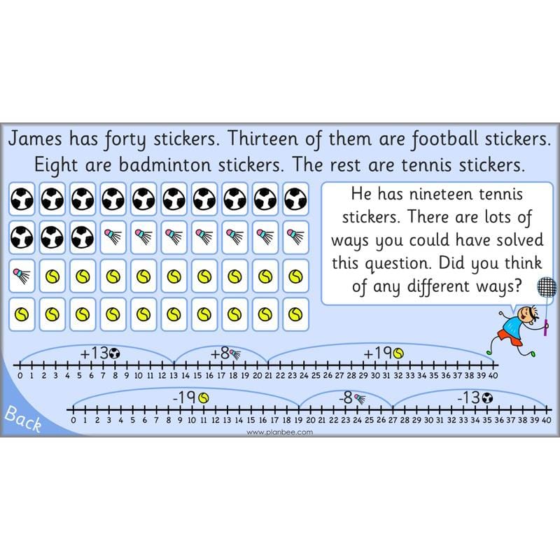 PlanBee Let's use numbers to 100 - Year 1 Maths resource pack