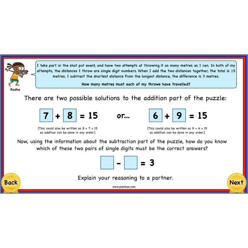 PlanBee Using Addition & Subtraction 2 - Complete Y4 Maths Lessons & Resources
