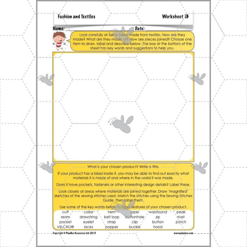 PlanBee Fashion and Textiles: Design and Technology KS2