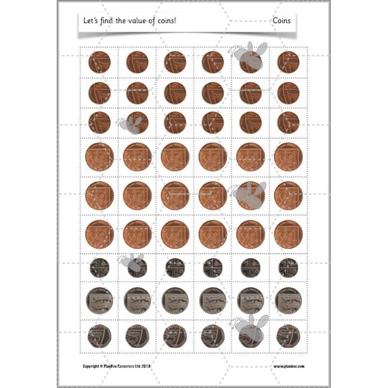 PlanBee Let’s find the value of coins - KS1 fun maths money lesson plans