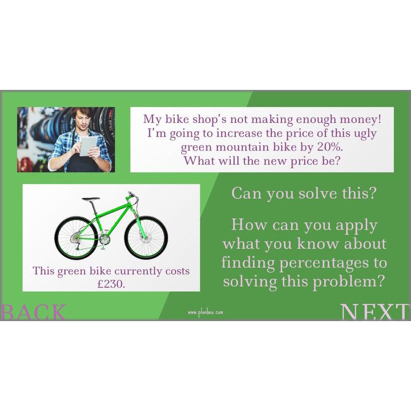 PlanBee Parts and Percentages: Year 6 ratio and proportion