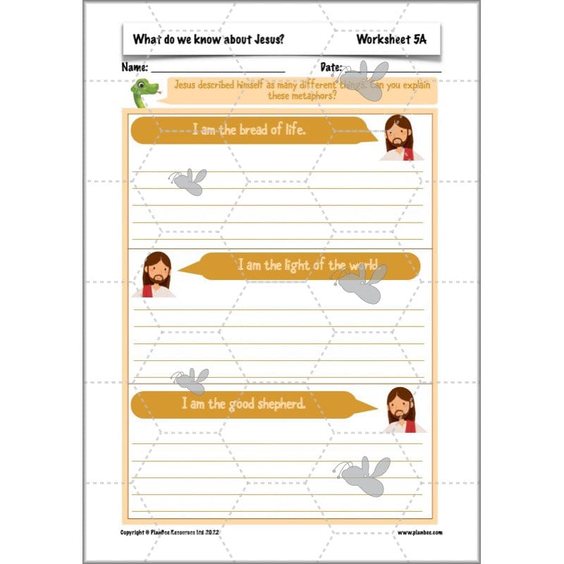 PlanBee What do we know about Jesus? KS2 Year 3 RE Lessons by PlanBee