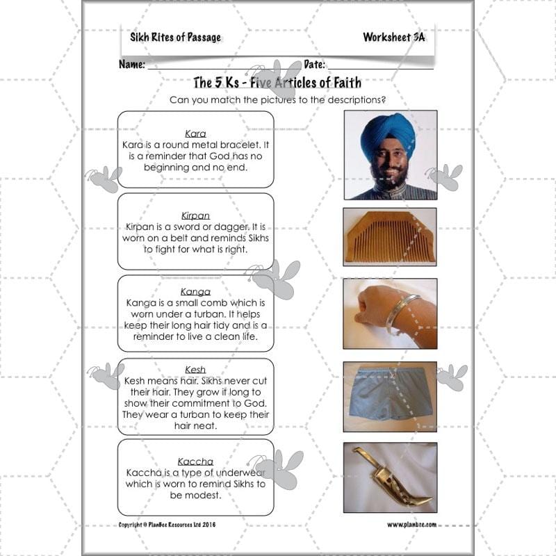PlanBee Sikh Rites of Passage: KS2 RE lesson planning pack