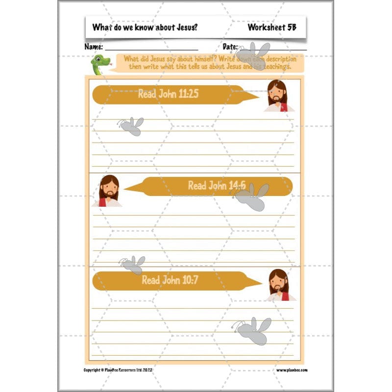 PlanBee What do we know about Jesus? KS2 Year 3 RE Lessons by PlanBee