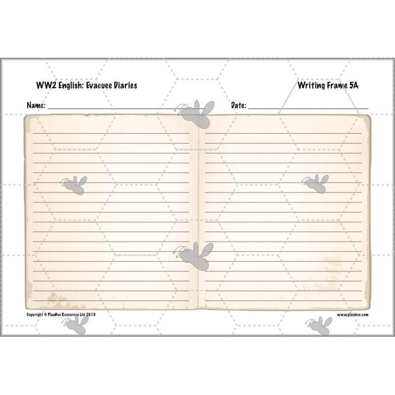 PlanBee World War 2 Evacuee Diary Entries Lesson Plans by PlanBee