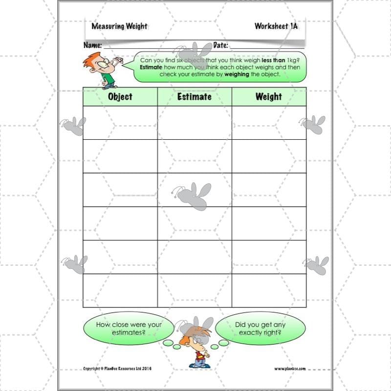 PlanBee Measuring Weight - Measurement: Primary Year 4 Maths Planning KS2